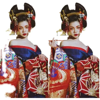 Japon Kimono Cosplay Headdress Büyük Kelebek saç aksesuarları Antik Stil Şapkalar Kimono saç parçası