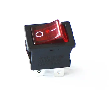 JOYING LIANG KCD1-104N kırmızı ışık ile ON / OFF Rocker anahtarı elektrik ışık anahtarı 6A-250V 10A-125V (2 adet / grup)