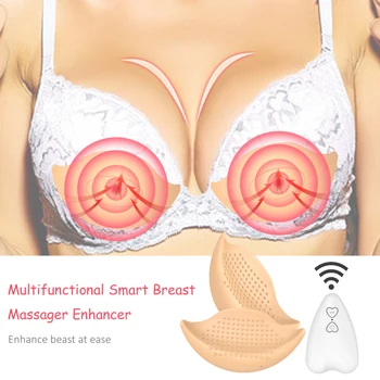 Kablosuz meme masaj aleti Elektrikli Titreşim Göğüs Kaldırma Artırıcı Makinesi Uzaktan Kumanda Göğüs Büyütme Kadınlar Anti Sarkma