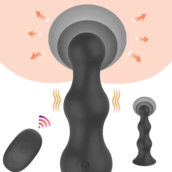 Kablosuz Uzaktan Kumanda Erkek prostat masaj aleti Şişme Anal Plug Titreşimli Butt Plug Anal Genişleme Vibratör Seks Oyuncakları Erkekler İçin