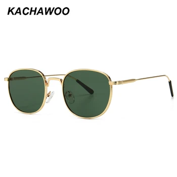 Kachawoo kadın kare güneş gözlüğü metal altın yeşil erkek moda güneş gölge plaj 2020 yaz hediyeler öğeleri uv400 sıcak satış 2020