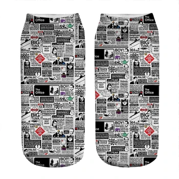Kadın çorap Komik Ofis Tırnak Michael Scott Büyük Yüz Çorap Kadın harajuku Mutlu Yenilik kız hediye Çorap kadınlar için
