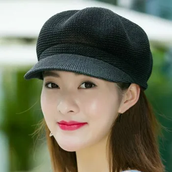 Kadın Şapka yazlık hasır şapka Kadınlar için güneş şapkası Nefes Kap Açık Rahat Şapka Sekizgen Şapka Bere Şapka Kadın