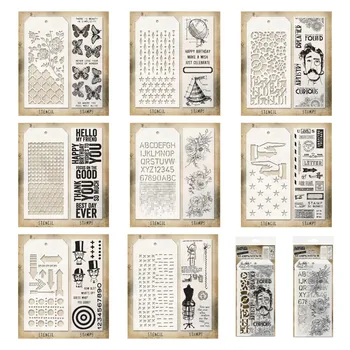 Kelebek Parmak Harfler Pullar Stencil Scrapbooking Albümü Dekorasyon Zanaat DIY Tebrik Kartı Yapımı için 2022