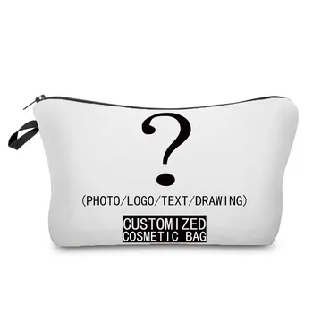 Kişisel Özel DIY Logo Makyaj Çantası Kılıfı Seyahat Açık Kız Kadın Kozmetik Çantaları Tuvalet Organizatör Bayan Depolama Makyaj çantası