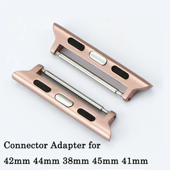 Konnektör Adaptörü Apple Ürünü için 6 40mm 42mm 44mm 38mm Bant Konnektörleri Apple Ürünü için 45mm 41mm Paslanmaz Çelik 7 SE 5 4