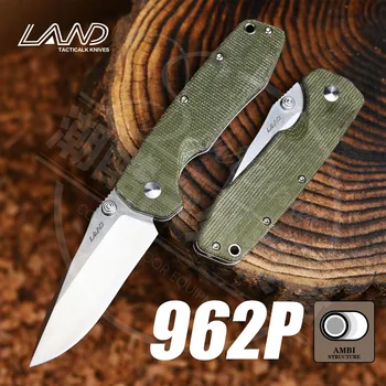LAND 962 p D2 Çelik Micarta Cep Katlanır Bıçak Açık Kamp Kurtarma Bıçak Taktik Bıçak Edc Aracı Jackknife Ambi Yapısı