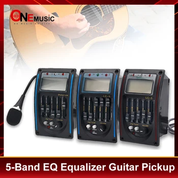 LC - 5/4 5 Band Akustik Gitar Preamp EQ Ekolayzer Pickup Tuner Sistemi ile Mikro Telefon Pikap Akustik Gitar için