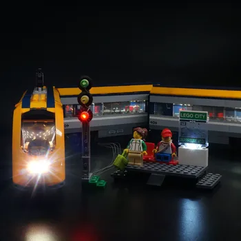 Led ışık İçin makyaj seti 60197 Şehir Serisi Yolcu Tren DIY oyuncak seti (Dahil Değildir Yapı Taşları)
