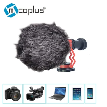 Mcoplus kondenser mikrofon mini Telefon / Kamera Mikrofon Mikrofon Canon sony kamera için ıos android cep telefonu Kayıt