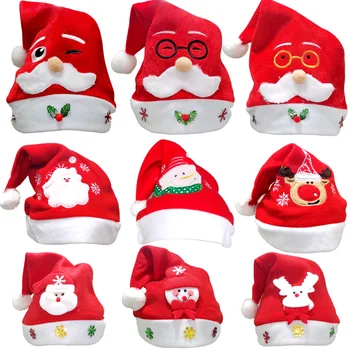 Merry Christmas Şapka Yeni Yıl Navidad Kap Kardan Adam Geyik Noel Baba Şapka Çocuklar için Çocuk Yetişkin Noel Hediye Dekorasyon