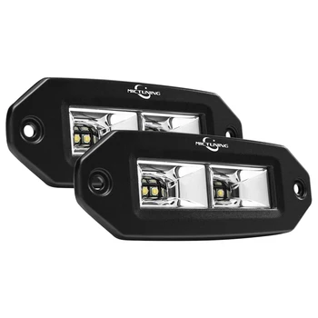 MICTUNING 40W Led çalışma aydınlatması Bar Gömme Montaj LED projektör Sürüş Sis Lambası Motosiklet 4X4 Off Road Jeep SUV UTV Tekne