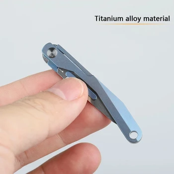 Mini Titanyum Alaşım Katlanır Neşter Tıbbi Katlanır Bıçak EDC Açık Açma Çakı ile 10 adet Değiştirilebilir Bıçaklar