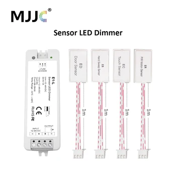 MJJC sensörlü LED Dimmer 12V 24V 36V 48V DC Kızılötesi PIR Dokunmatik Kapı El süpürme Hareket Sensörü Dimer Anahtarı LED şerit ışık için E1-L