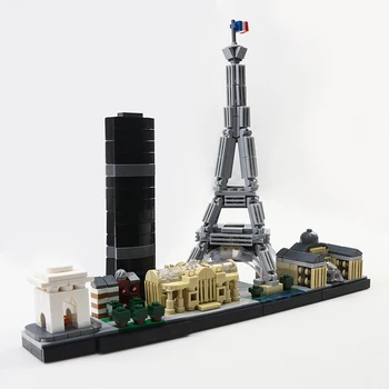 MOC 21044 Skyline Paris Mimari Yapı Taşları Set Kule Yapı Tuğla Şehir Sokak Görünümü Oyuncaklar Monte Çocuk Hediyeler İçin