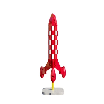 MOC-39001 Ay Roket Yapı Taşı Kiti Karikatür Maceraları Yolculuk Uzay Roket Erkek Kız Beyin Oyunu DIY Tuğla Modeli Oyuncaklar