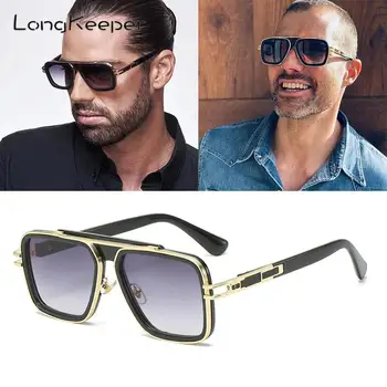 Moda Kare Güneş Gözlüğü Erkekler 2022 Lüks Marka Tasarımcısı Vintage güneş gözlüğü Kadınlar için Altın Klasik Gözlük Gafas De Sol Adam
