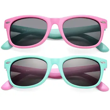 Moda Polarize Çocuk Güneş Gözlüğü Silikon Güvenlik Esnek Çocuk güneş gözlüğü Moda Erkek Kız Bebek Shades Gözlük UV400