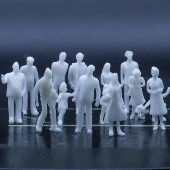 Model İnsanlar 1: 200-1:100 Demiryolu Tren Yolcu Plastik Boyasız Oyuncaklar Kum Masa Mimari Yapı Peyzaj Diorama Kitleri
