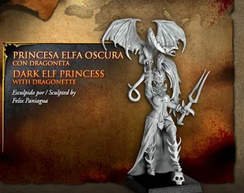 model seti reçine kiti Avatarları Savaş 30mm Karanlık Elf Prenses ve Sihirli PigeonHordes Kabile Oro Los Una en Skyhunter