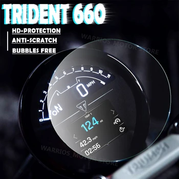 Motosiklet Aksesuarları elektronik pano HD koruyucu film Scratch ekran koruyucu film Triumph Trident 660 İçin