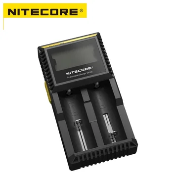 Nitecore D2 Şarj Cihazı lcd ekran Evrensel akıllı pil şarj cihazı 18650 Piller İçin IMR / Li-İon / LiFePO4 / Ni-Mh / Ni-Cd