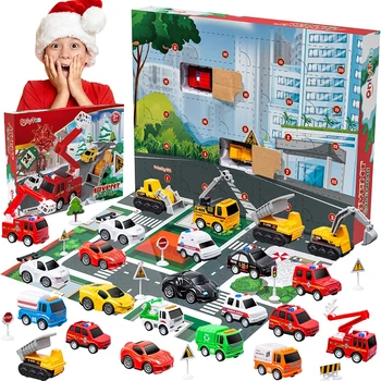 Noel Advent Takvimi 24 Gün Geri Sayım Takvim Araba Dinozor Sürpriz Oyuncaklar Kutusu Noel Navidad Yeni Yıl Hediye için Çocuk
