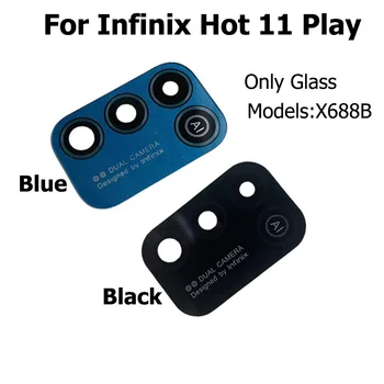 Orijinal Infinix Sıcak 11 Oyun Arka Arka Kamera Cam Yapışkanlı Etiket İle kamera kılıfı Yedek Parçalar