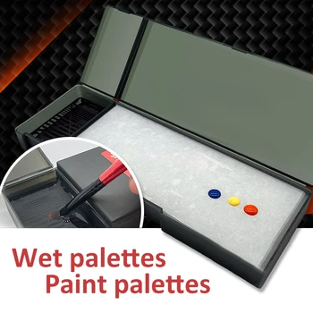 Palet Pigment Paletleri Boyanızı Islak Tutar ve 10 Akrilik paletler Kağıt ıslak paletler Minyatürler için boya paletleri Boya