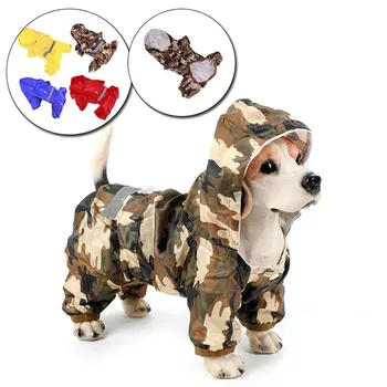 Pet Köpek Yağmurluk Açık Köpek Pet Yağmurluk Yansıtıcı Kapşonlu Su Geçirmez Ceket Giysileri Köpekler Kediler için Giyim Giysi Malzemeleri