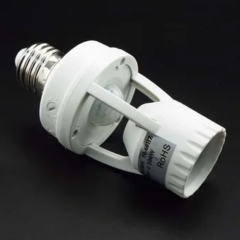 PIR İndüksiyon Kızılötesi hareket sensörlü LED Lamba Tabanı Tutucu İle Akıllı Kontrol Anahtarı Ampul E27 Soket Adaptörü 110V-240V 60W