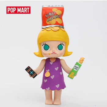POP MART Molly Patates Cipsi Bebek 18 cm Serisi Kör Kutu Sevimli Kawaii Vinil Oyuncak Aksiyon Figürleri Ücretsiz Kargo