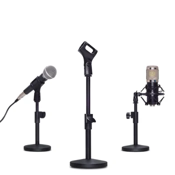 Profesyonel Ayarlanabilir Katlanabilir Masaüstü masa üstü tutucu Mikrofon Tripod mikrofon standı Montaj sabitleme kıskacı Şok Karaoke