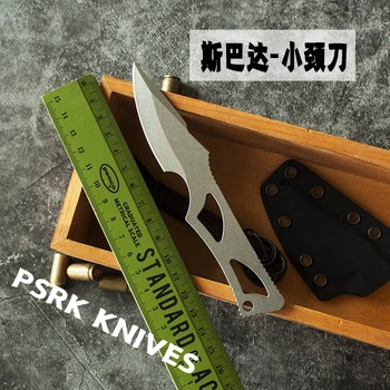 PSRK Sparta bıçak 60-61HRC ASPX818 bıçak Küçük boyun bıçak açık EDC kamp bıçağı hayatta kalma aracı avcılık taktik bıçak