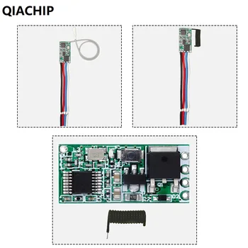 QIACHIP Kablosuz 433 Mhz DC 3.6 V-24 V 12 V Uzaktan Kumanda Anahtarı 433 MHz 1 CH RF Röle Alıcı Mikro led ışık kontrolörü Garaj