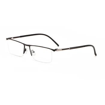 Reven Jate P9857 Yarım Jant Alaşım Ön Jant Esnek Plastik TR-90 Tapınak Bacaklar Optik Gözlük Çerçeve Erkekler ve Kadınlar için Gözlük