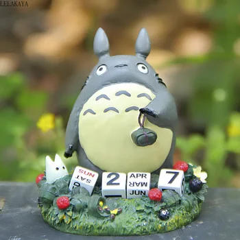 sevimli Totoro Takvim El Sanatları Yaratıcı Anime Aksiyon Figürü Baskılı Karikatür Reçine Mikro Peyzaj Saksı Dekorasyon Bebek Hediye