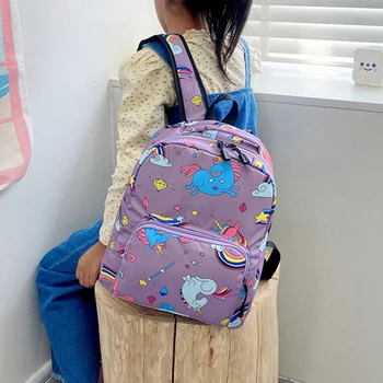 Sevimli Unicorn Gökkuşağı Anaokulu Okul Çantaları Çocuklar Kale Karikatür Sırt Çantası Güzel Çocuk Çocuk Kitap Çantaları Kız İlköğretim okul çantası