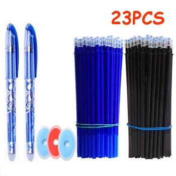 Silinebilir jel kalem seti 0.5 mm Güzel nokta mavi kawaii tükenmez kalem yazma Kırtasiye Ofis okul malzemeleri