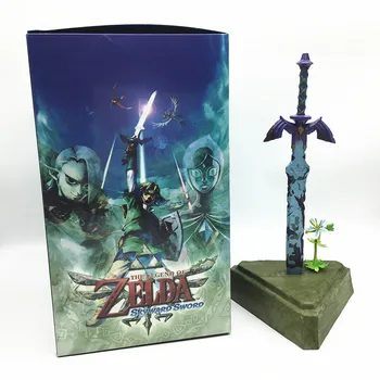 Stokta Zelda Skyward Sword bağlantı Master Kılıç Nefes Vahşi şekilli kalıp Rakamlar Oyuncak Bebek Hediye 26 cm