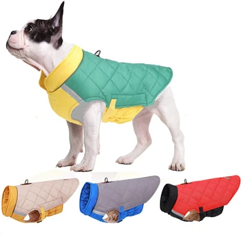 Su geçirmez Büyük Köpek Giysileri Kış Sıcak Büyük Köpek Ceket Ceket Yansıtıcı Yelek Giyim Orta Büyük Köpekler İçin Fransız Bulldog M-5XL