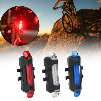 Süper parlak LED bisiklet arka lambası 4 modları USB şarj edilebilir bisiklet ışık arka kuyruk emniyet uyarı bisiklet flaş ışıkları