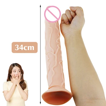 Süper Uzun Penis Simülasyon Yapay Penis Güçlü Vantuz İle G-spot Vajinal Stimülatör Kadın Mastürbasyon Aracı Yetişkin Ürünleri