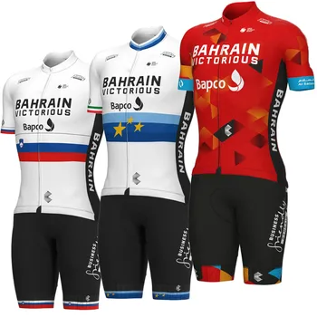 Takım Bahreyn Muzaffer 2022 Bisiklet Jersey Seti bisikletçi giysisi Yol Bisikleti Gömlek Takım Elbise Bisiklet Önlüğü Şort MTB Ropa Maillot
