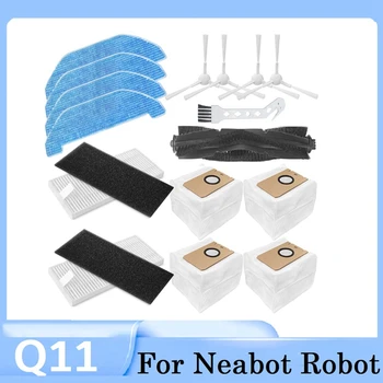 Terfi!16 Adet Neabot Q11 robotlu süpürge Aksesuarları Ana Yan Fırça Paspas Bezi HEPA Filtre Toz Torbası Yedek Parçaları