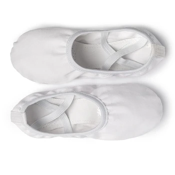 USHINE beyaz kaliteli tam lastik bant Egzersiz Ayakkabı Yoga Terlik Spor Çocuk Bale Dans Ayakkabıları Kız Kadın Çocuklar balerin