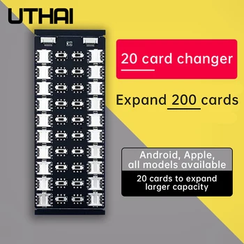 UTHAI Kart Değiştirici Çoklu kart Cihazı Harici Kart Yuvası Android Apple Evrensel 20 Genişleme Büyük Kapasiteli Cep Telefonu Kartı