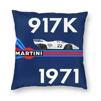 Vintage Araba Yarışı Martini minder örtüsü 45x45cm Dekorasyon 3D Baskı Spor Araba Sanat Atmak Yastık Kılıfı Araba için Çift taraflı