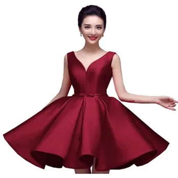 WYHS-65W # Lace up Kırmızı Gelinlik Modelleri Artı Boyutu Kısa Beyaz Gelin Düğün Parti Balo elbisesi Toptan Doğum Günü mezuniyet elbisesi