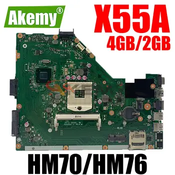 X55A Laptop Anakart HM70 HM76 4GB 2GB RAM için uygundur ASUS X55A Orijinal Anakart Anakart REV 2.1 / REV2. 2 DDR3